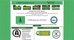 Desktop Screenshot of lehmangolfclub.com